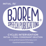 Bjorem Speech Cycles Intervention - Initial And Final Consonant Deletion