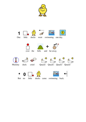 5 Little Ducks Song with Symbols (Downloadable)