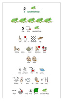 5 Speckled Frogs Song with Symbols (Downloadable)