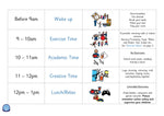 Visual Schedule while being at home (Downloadable)