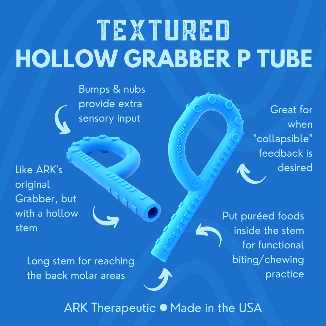 ARK s Textured Grabber P Tube Hollow Chew Tool My Therapy Toolbox
